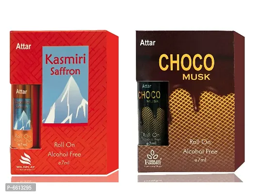 Set of Kasmiri Saffron and Choco Musk 7ml attars
