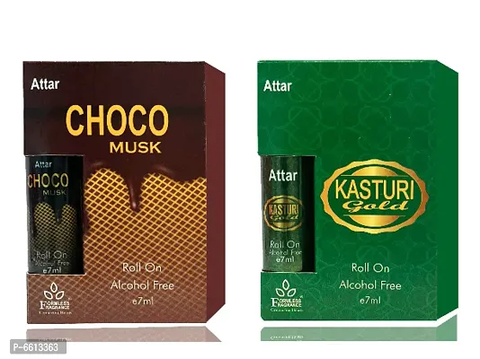 Set fo Kasturi Gold and Choco Musk 7ml attars