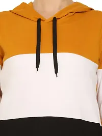 QUECY? Women's Cottonblend ColorBlock Long Sleeve Hooded Sweatshirt-thumb4