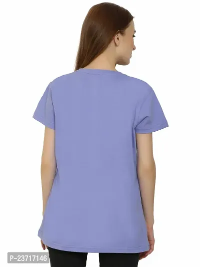 QUECY? Women's Cotton Round Neck Regular Fit Short Sleeve T-Shirt-thumb5