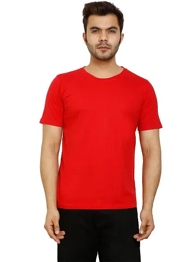 CHROES? Men's Regular fit Round Neck Half Sleeves T-Shirt Solid Stylish Textured T-Shirt for Mens/Boys