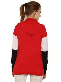 QUECY? Women's Cottonblend Colorblock Long Sleeve Hooded Sweatshirt-thumb4