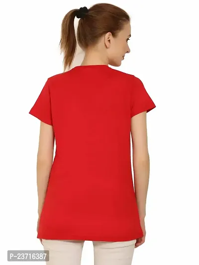 QUECY? Women's Cotton Round Neck Regular Fit Short Sleeve T-Shirt-thumb5