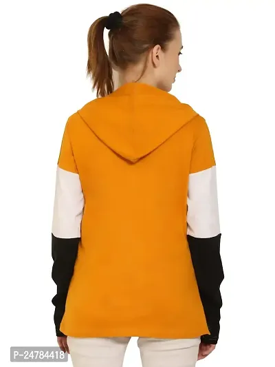 QUECY? Women's Cottonblend ColorBlock Long Sleeve Hooded Sweatshirt-thumb4