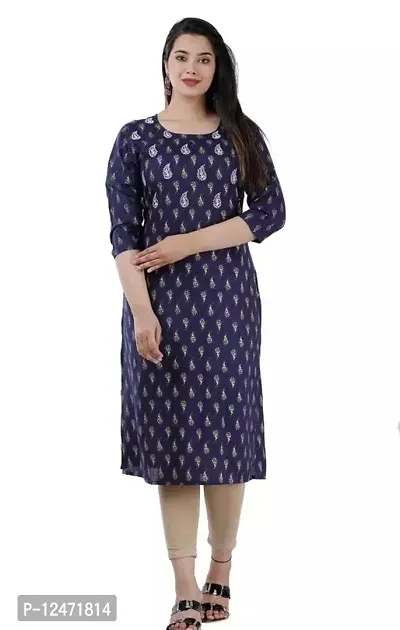 Stylish Rayon Printed Kurti For Women