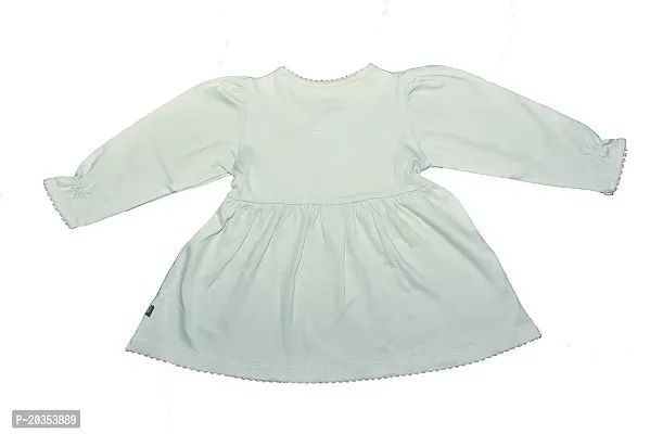 My Bub Baby Girl's Cotton Dress Embroidered with Pant Pure Cotton (Fusion Wear)-thumb3