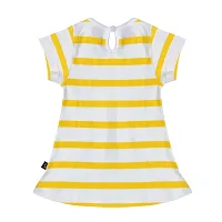 MyBub Girls Pure Cotton Casual Dress Three Fourth Pant Fusion Wear-thumb1