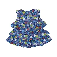 My Bub Midi Frock | Printed Frock with Shorts| Sleeveless Cotton Dress for Baby Girl | Casual Kids Wear-thumb1