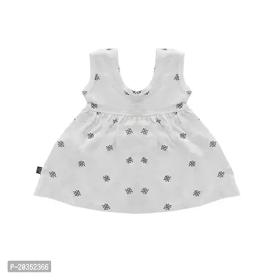 My Bub Casual Midi Frock | Printed Frock with Blue Shorts| Sleeveless Cotton Dress for Baby Girl | Kids Wear-thumb3