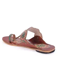 Style Socio Fashions Kolhapuri Chappal for Women Stylish, Flat Fashion Sandals  Ethnic Slippers for Girls and Women-thumb4