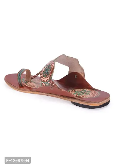 Style Socio Fashions Kolhapuri Chappal for Women Stylish, Flat Fashion Sandals  Ethnic Slippers for Girls and Women-thumb5