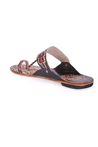 Style Socio Fashions Kolhapuri Chappal for Women Stylish, Flat Fashion Sandals  Ethnic Slippers for Girls and Women-thumb4