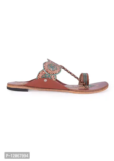 Style Socio Fashions Kolhapuri Chappal for Women Stylish, Flat Fashion Sandals  Ethnic Slippers for Girls and Women-thumb3