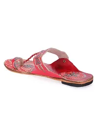 Style Socio Fashions Kolhapuri Chappal for Women Stylish, Flat Fashion Sandals  Ethnic Slippers for Girls and Women (Red, Numeric_4)-thumb4