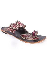 Style Socio Fashions Ethnic Kolhapuri Footwear (Black, Numeric_5)-thumb1