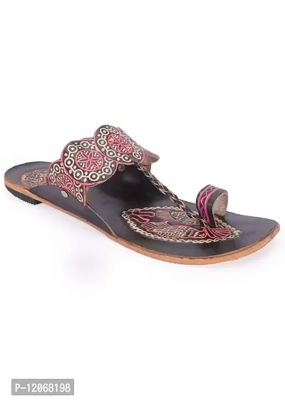 Style Socio Fashions Ethnic Kolhapuri Footwear (Black, Numeric_5)-thumb2