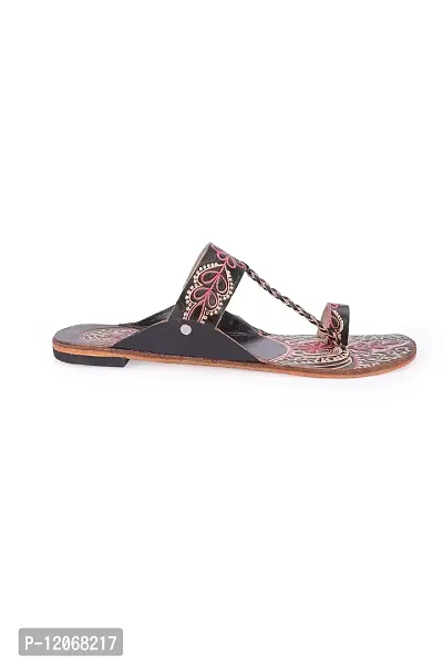 Style Socio Fashions Kolhapuri Chappal for Women Stylish, Flat Fashion Sandals  Ethnic Slippers for Girls and Women-thumb4