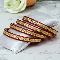 Joyeria Fashions Micro Plating Gold Plated Bangles Set (Pack of 4 Bangles)-thumb1
