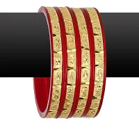 Joyeria Fashions Micro Plating Gold Plated Bangles Set (Pack of 4 Bangles)-thumb2