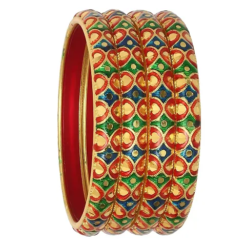 Plated Bangles Set (Pack of 4 Bangles)