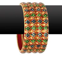 Gold Plated Bangles Set (Pack of 4 Bangles)-thumb4