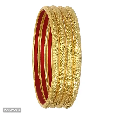 Gold Plated Bangles Set (Pack of 4 Bangles)