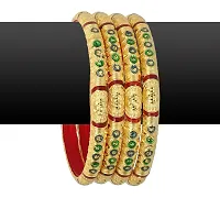 Joyeria Fashions Gold Plated Bangles Set (Pack of 4 Bangles)-thumb4