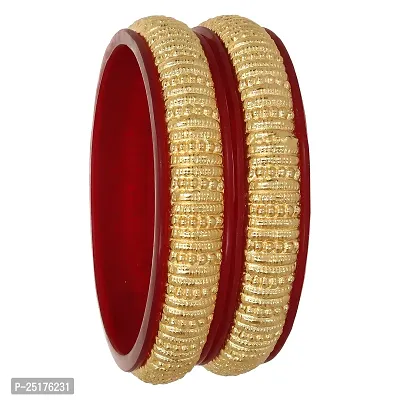 Joyeria Fashions Micro Plating Gold Plated Bangles Kada Set (Pack of 2 Bangles)