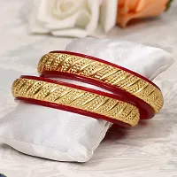Joyeria Fashions Micro Plating Gold Plated Bangles Kada Set (Pack of 2 Bangles)-thumb4