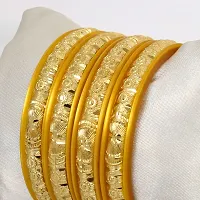 Joyeria Fashions Micro Plating Gold Plated Bangles Set (Pack of 4 Bangles)-thumb3