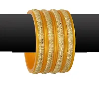 Joyeria Fashions Micro Plating Gold Plated Bangles Set (Pack of 4 Bangles)-thumb4