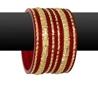 Joyeria Fashions Micro Plating Gold Plated Bangles Set (Pack of 6 Bangles)-thumb3
