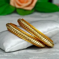 Joyeria Fashions Micro Plating Gold Plated Bangles Set (Pack of 2 Bangles)-thumb2