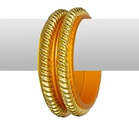 Joyeria Fashions Micro Plating Gold Plated Bangles Set (Pack of 2 Bangles)-thumb3