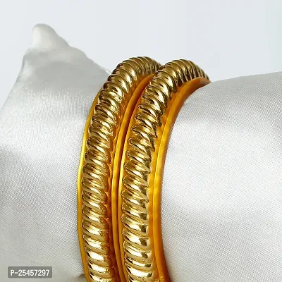 Joyeria Fashions Micro Plating Gold Plated Bangles Set (Pack of 2 Bangles)-thumb5