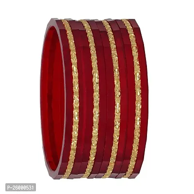 Joyeria Fashions Micro Plating Gold Plated Bangles Set (Pack of 4 Bangles)