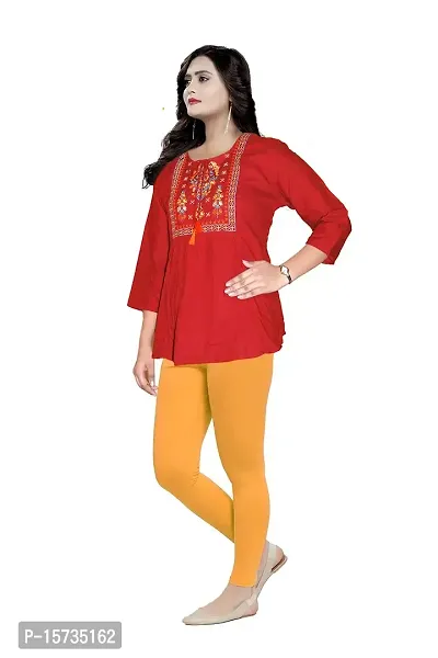 Buy Stylish Cotton Lycra Multicoloured Ankle Leggings Combo ( Pack Of 2 )  Online In India At Discounted Prices