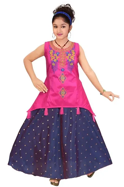 Girls Taffeta empire waist