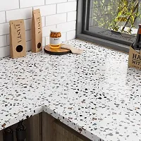 NARVAL Marble Wllpaper Granite Waterproof Walpaper Self Adhesive Gloss Vinyl Film Decorative Self Adhesive Paper for Countertops Furniture Wallpaper Shelf Paper Marble Effect (White Dot Y4)-thumb2