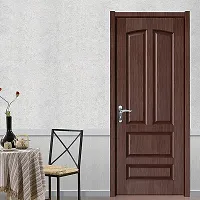 NAREVAL Wall Papers Vinyl PVC Self Adhesive for Cupboard Marble Gloss Film Vinyl Wall Decal Top Peel and Stick Door Wardrobe Old Furniture Vinyl Stickers (Size 60*200 cm) (Dark Wooden A13)-thumb3