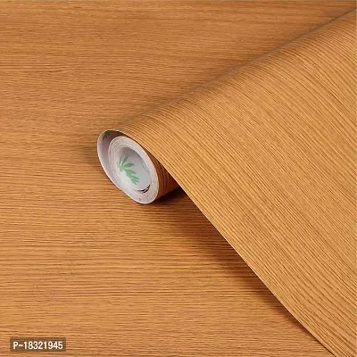 NAREVAL Wooden Wallpaper Kitchen Backsplash Self Adhesive Wallpaper Foil Stickers Oil Proof and for Waterproof Stove in Kitchen Wallpaper for Wall Wallpaper (Size 60 * 200 cm) (Wooden Light A1)-thumb3