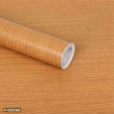 NAREVAL Wooden Wallpaper Kitchen Backsplash Self Adhesive Wallpaper Foil Stickers Oil Proof and for Waterproof Stove in Kitchen Wallpaper for Wall Wallpaper (Size 60 * 200 cm) (Wooden Light A1)-thumb4