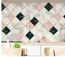 NAREVAL Marble Wall Wallpapers | Furniture Wallpaper | Marble Wallpaper | Wallpaper for Furniture | Marble Sticker | Sticker for Furniture | Marble Adhesive Sheets (Size 60*200Cm) (Pink  Black A16)-thumb1