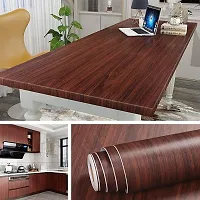 NAREVAL Wooden Look Wallpaper Furniture Wallpaper Kitchen Wallpaper Oil Proof Waterproof Peel and Stick Wallpaper for Door/Almirah/Fridge/Tabletop/Wall, Floor (Size 60 * 200 CM) (Dark Wood J3)-thumb4