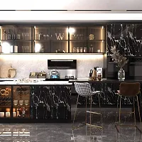 NAREVAL Black Gold Marble Wallpaper for Wall Stickers Marble Wallpaper for Home Furniture Living Room Kitchen Platform Cabinets Tabletop Plastic Table Wardrobe PVC DIY Self Adhesive Decorative Wallpaper (Black Gold A21 60*200 Cm)-thumb4