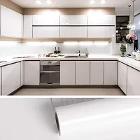 NAREVAL Plain White Wallpaper White Peel and Stick Wallpaper Self-Adhesive Removable Wallpaper Thicken Waterproof Wallpaper for Kitchen Countertop Cabinet (Size 60 * 200 CM) (Plain White J3)-thumb4