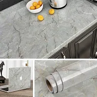 NARVAL Marble Wllpaper Granite Waterproof Walpaper Self Adhesive Gloss Vinyl Film Decorative Self Adhesive Paper for Countertops Furniture Wallpaper Shelf Paper Marble Effect (Gray Marble Y2)-thumb1