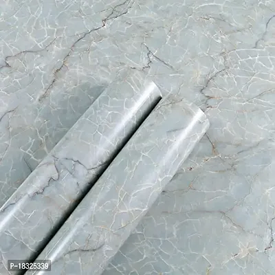 NARVAL Marble Wllpaper Granite Waterproof Walpaper Self Adhesive Gloss Vinyl Film Decorative Self Adhesive Paper for Countertops Furniture Wallpaper Shelf Paper Marble Effect (Gray Marble Y4)