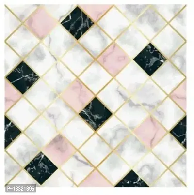 NAREVAL Marble Wallpaper for Wall Stickers Wallpaper for Furniture Kitchen, Cabinets, Almirah, Tabletop, Plastic Table,Wardrobe, Renovation PVC DIY Self Adhesive Sticker (Pink  Black 60*400 Cm A14)