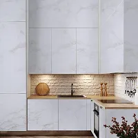 NAREVAL Marble Wallpaper for adhesive wallpaper for kitchen, oil proof sheets for kitchen, wallpaper for kitchen, kitchen wall stickers oil proof heat resistant, wallpaper for living room, oil free sheet for kitchen (Size 60*200 Cm) (White Marble A19)-thumb4
